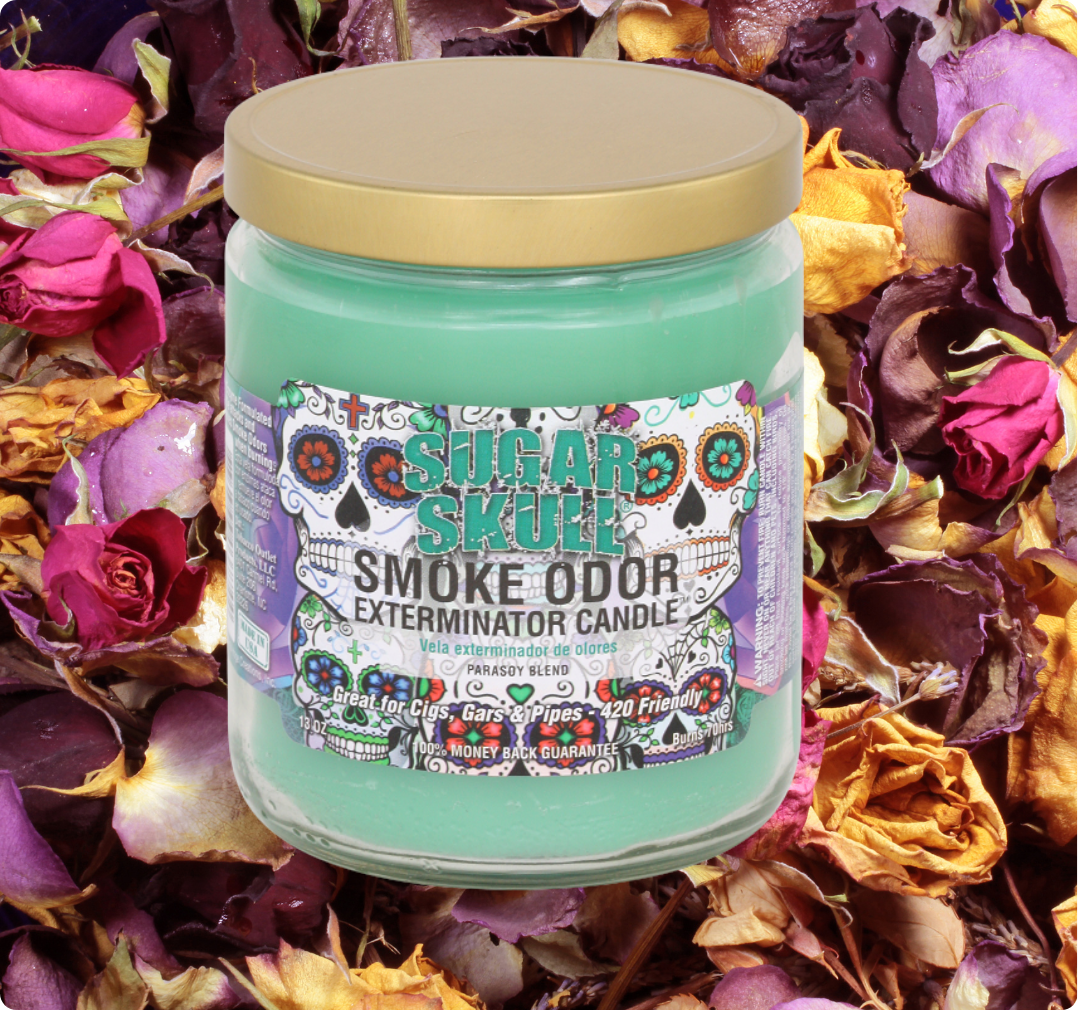 Smoke Odor Exterminator Candle, Sugar Skull, 13 oz