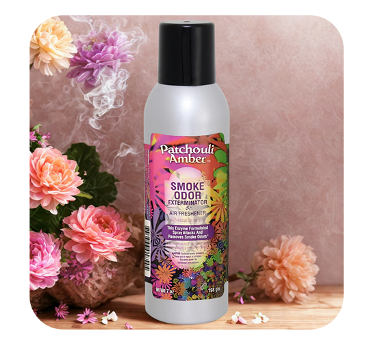 Smoke Odor Exterminator Spray, Patchouli Amber, 7 oz