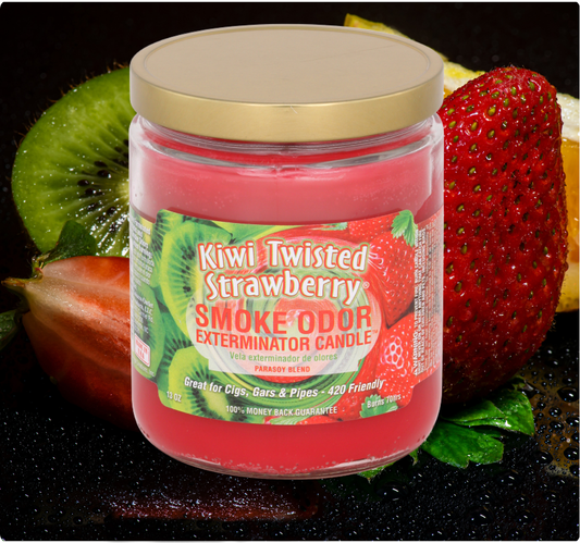 Smoke Odor Exterminator Candle, Kiwi Twisted Strawberry, 13 oz