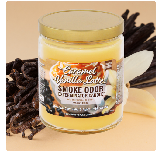 Smoke Odor Exterminator Limited Edition Candle, Caramel Vanilla Latte, 13 oz