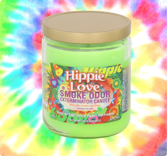 Smoke Odor Exterminator Candle, Hippie Love, 13 oz