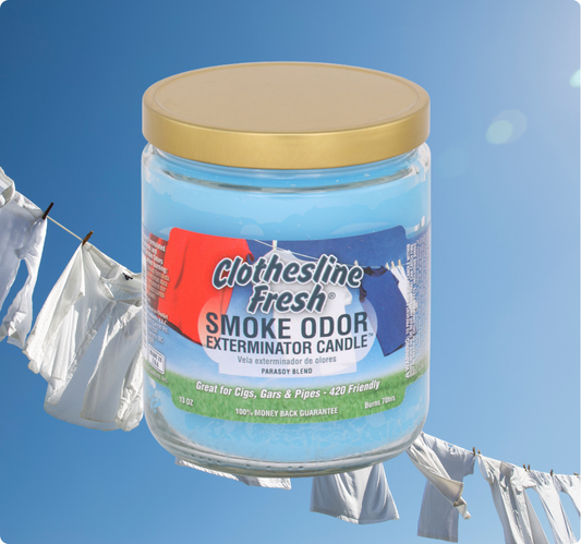 Smoke Odor Exterminator Candle, Clothesline Fresh, 13 oz
