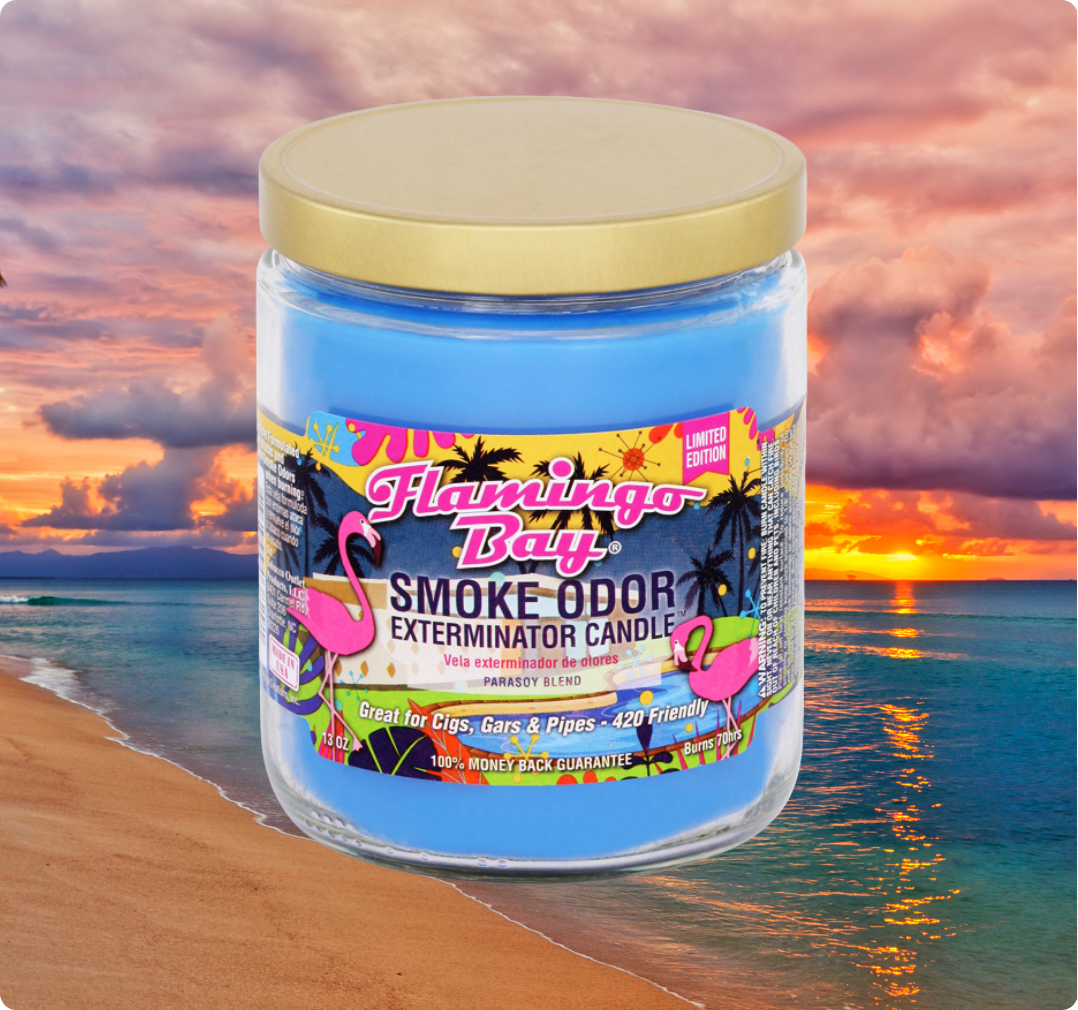 Smoke Odor Exterminator Limited Edition Candle, Flamingo Bay, 13 oz