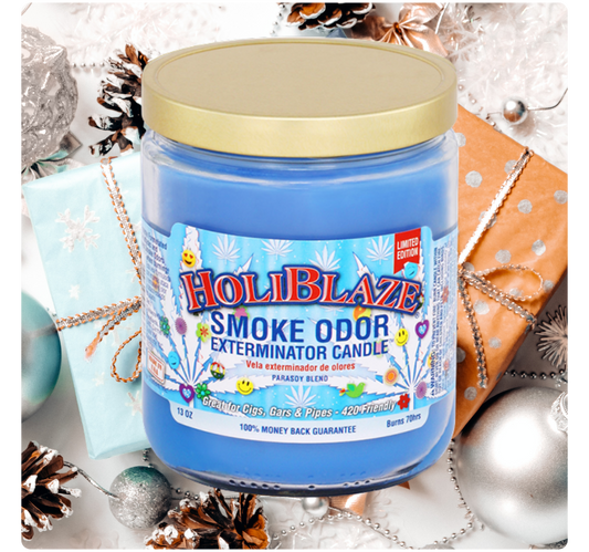 Smoke Odor Exterminator Limited Edition Candle, Holiblaze, 13 oz