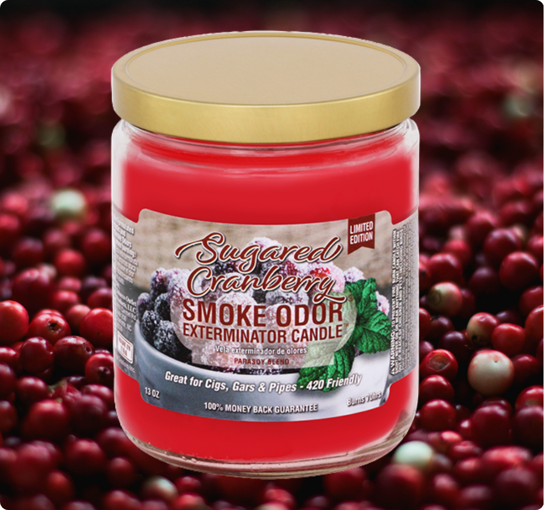 Smoke Odor Exterminator Limited Edition Candle, Sugared Cranberry, 13 oz