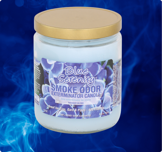 Smoke Odor Exterminator Candle, Blue Serenity, 13 oz