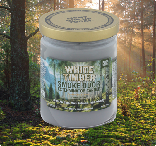 Smoke Odor Exterminator Limited Edition Candle, White Timber, 13 oz